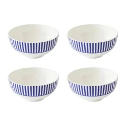 Spode Steccato Skål - 4 stk. Ø 16,3 cm - Porcelæn - Blå