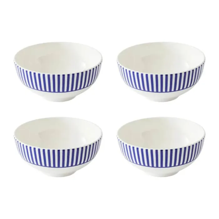 Spode Steccato Skål - 4 stk. Ø 16,3 cm - Porcelæn - Blå