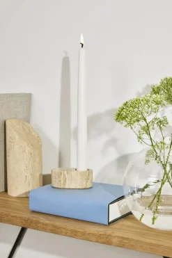 Spring Copenhagen Colonna Bogstøtte H 16/19 cm - Travertin - Sand