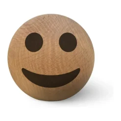 Spring Copenhagen Figur Emotion - Grinning Face Ø 7 cm - Egetræ