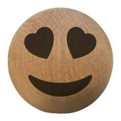 Spring Copenhagen Figur Emotion - Heart Eyes Ø 7 cm - Egetræ