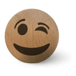 Spring Copenhagen Figur Emotion - Winking Face Ø 7 cm - Egetræ