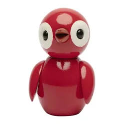 Spring Copenhagen Fugl - Remarkable Red H 6,5 cm - Certificeret bøgetræ - Rød