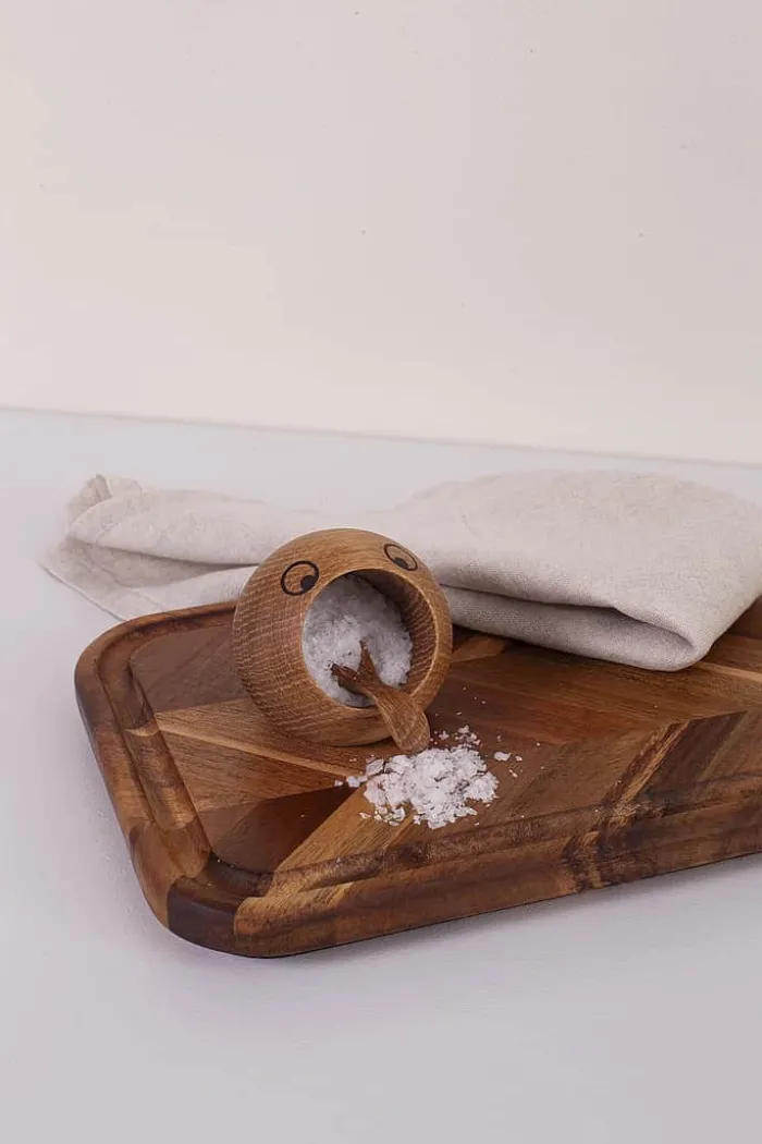 Spring Copenhagen Salty Saltkar Ø 7 cm - Certificeret egetræ - Natur
