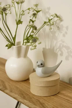 Spring Copenhagen Svungen Top Vase H 14 cm - Keramik - Hvid