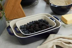Staub Ovnfad H 6,2 x B 20,5 x L 32,9 cm - Stentøj - Mørk-Blå