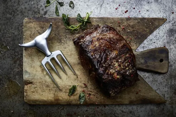 Steak Champ Bull Fork Stegegaffel H 16,5 cm - Zinklegering - Stål