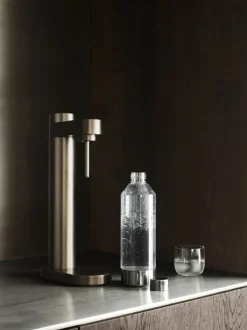 Stelton Brus Kulsyremaskine m. flaske H 42 cm - Rustfrit stål - Dark Brown Metallic