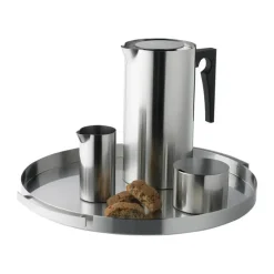 Stelton Cylinda Serveringsbakke Ø 33,5 cm - Sølvfarvet