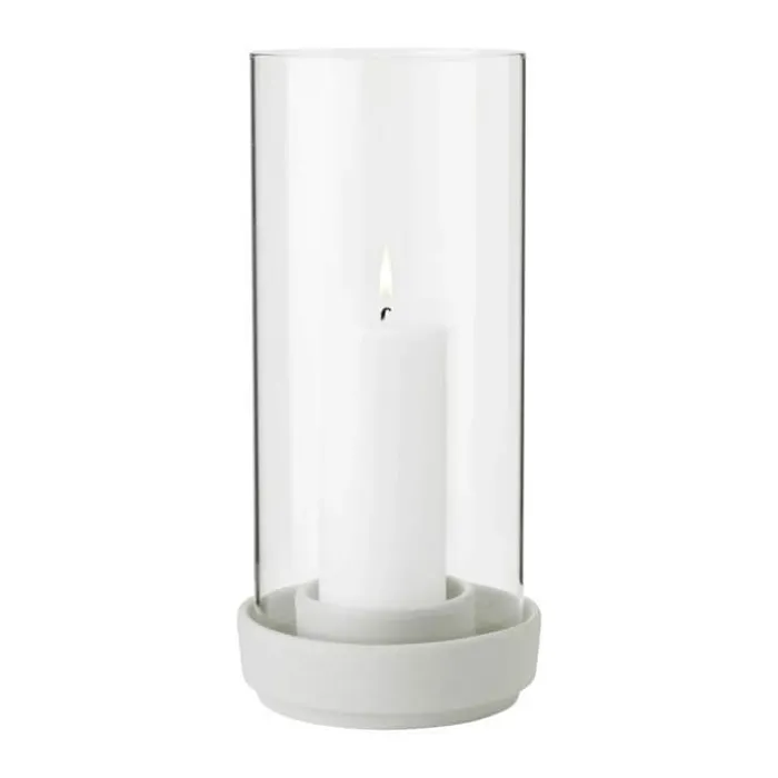 Stelton Hurricane Lysestage H 29 cm - Borosilikatglas/stentøj - Sand