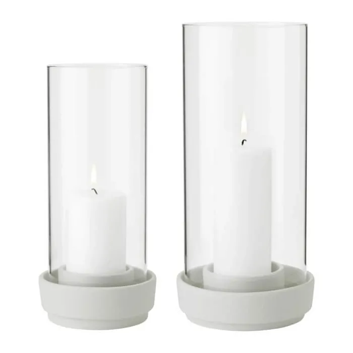 Stelton Hurricane Lysestage H 29 cm - Borosilikatglas/stentøj - Sand