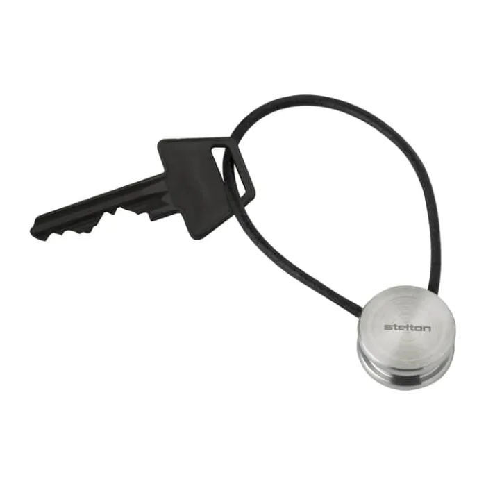 Stelton Journey Nøglering Rustfrit stål/læder - Sort