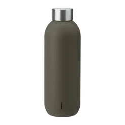 Stelton Keep Cool Termodrikkedunk 0,6 liter - Rustfrit stål/PP-plast - Brun