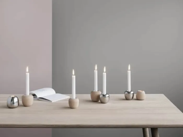 Stelton Ora Lysestage H 7 cm - Rustfrit stål