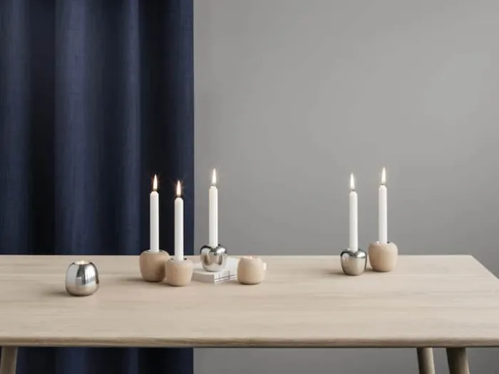 Stelton Ora Lysestage H 7 cm - Træ
