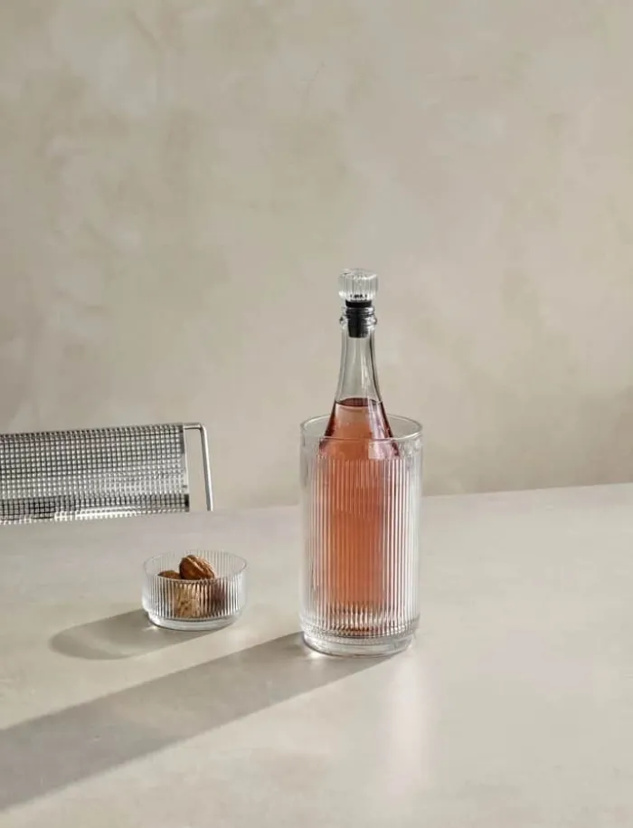 Stelton Pilastro Vinprop L 6,9 cm - Silikone/glas - Klar