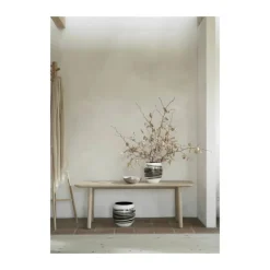 Stelton Stockholm Lignum Vase H 25,7 cm - Aluminium - Hvid/brun