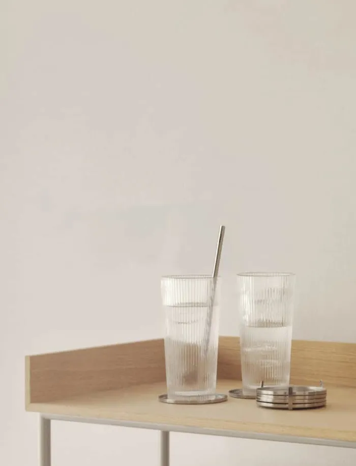 Stelton Sugerør - 4 stk L 21,5 cm - Genanvendelig - Rustfrit stål