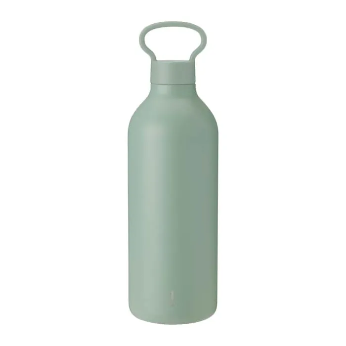 Stelton Tabi Termo Drikkedunk 1 liter - Genbrugt rustfrit stål/PP plast/silikone - Dusty Green