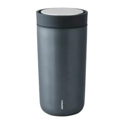 Stelton To Go Click Rejsekrus 40 cl - Rustfrit stål/plastik - Dark blue/metallic
