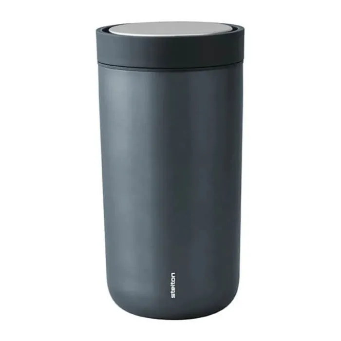 Stelton To Go Click Rejsekrus 20 cl - Rustfrit stål/plastik - Dark blue/metallic