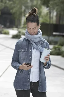 Stelton To Go Click Rejsekrus 20 cl - Rustfrit stål - Soft cloud
