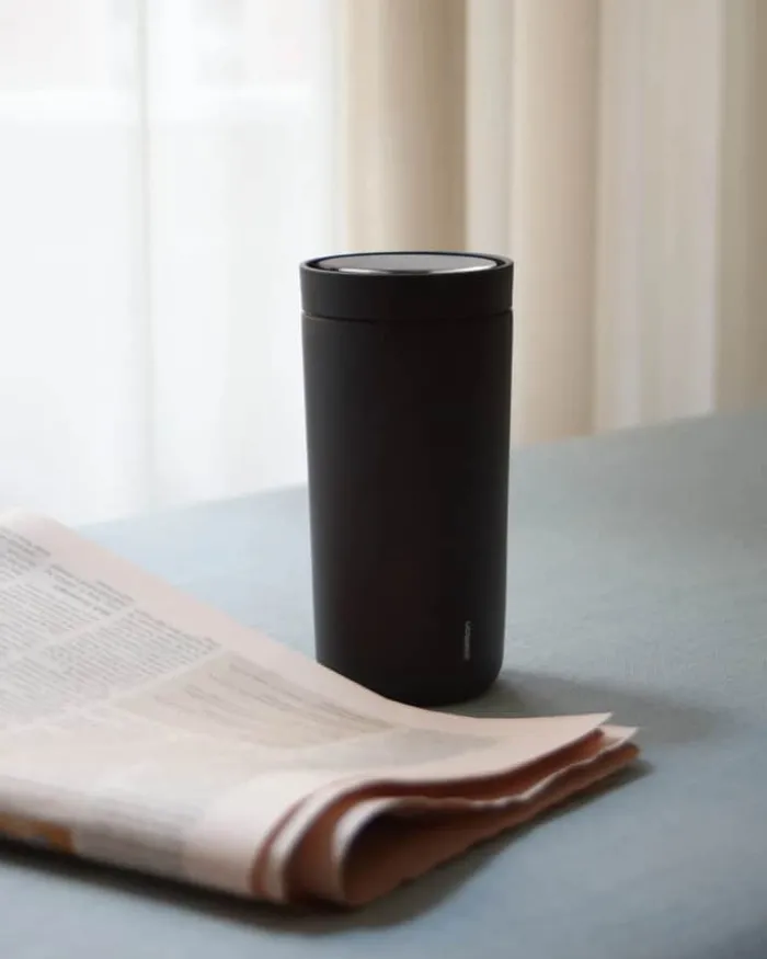 Stelton To-Go Click Termokop 20 cl - Rustfrit stål - Soft black