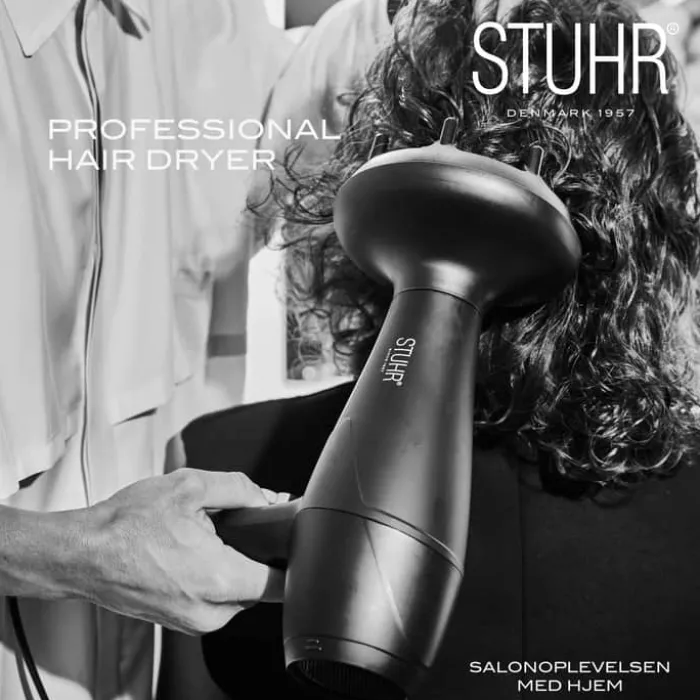 Stuhr Professional Hårtørrer 2200 watt - 5 indstillinger - Sort