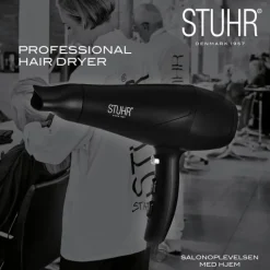 Stuhr Professional Hårtørrer 2200 watt - 5 indstillinger - Sort