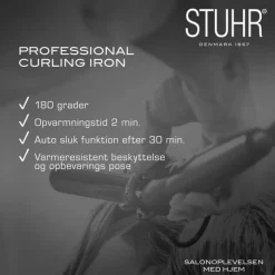Stuhr Professional Krøllejern Op til 190° C - Automatisk sluk - Sort