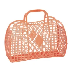Sun Jellies Retro Basket H 35 x B 30 x D 14 cm - 100% Genanvendeligt plastik - Neon Orange