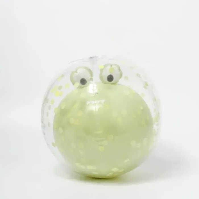 Sunnylife 3D Badebold - Cookie The Croc Ø 35 cm - PVC - Grøn