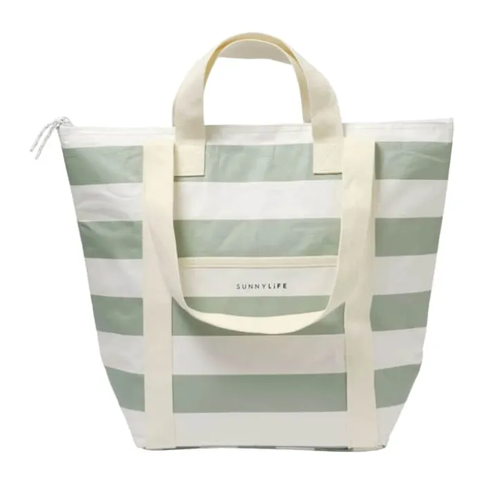 Sunnylife La Palma Køletaske H 41 x B 19 x L 49 cm - Plastik/bomuld - Sage