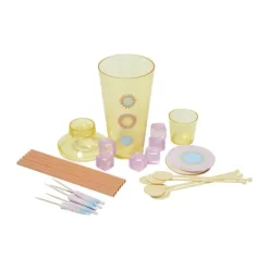 Sunnylife Rio Sun Barsæt - 31 dele Inkl. shaker, papirbrikker, cocktailparaplyer, genanvendelige plastiksugerør, rørepinde og isterninger - Plastik/papir - Multifarvet