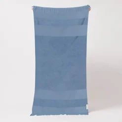 Sunnylife Tyrkisk Badehåndklæde B 90 x L 175 cm - Bomuldsfrotte - Adriatic Blue