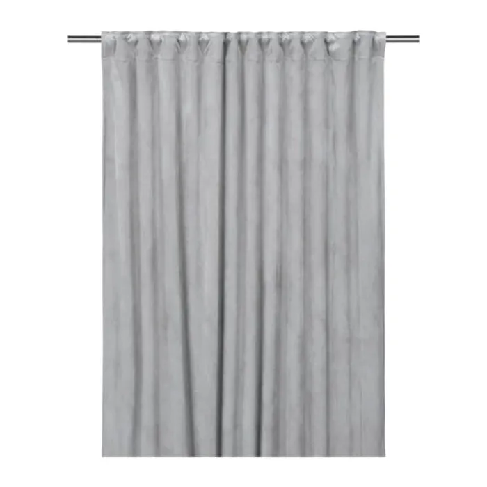 Svanefors Estrelle Gardin - 2 stk. H 280 x B 135 cm - Polyester - Sølvfarvet