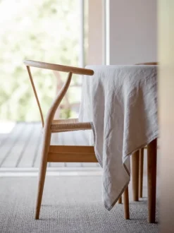 Svanefors Julie Dug B 145 x L 280 cm - Hør - Beige/hvid