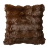 Svanefors Lana Pudebetræk B 45 x L 45 cm - Polyester - Mørk nougat