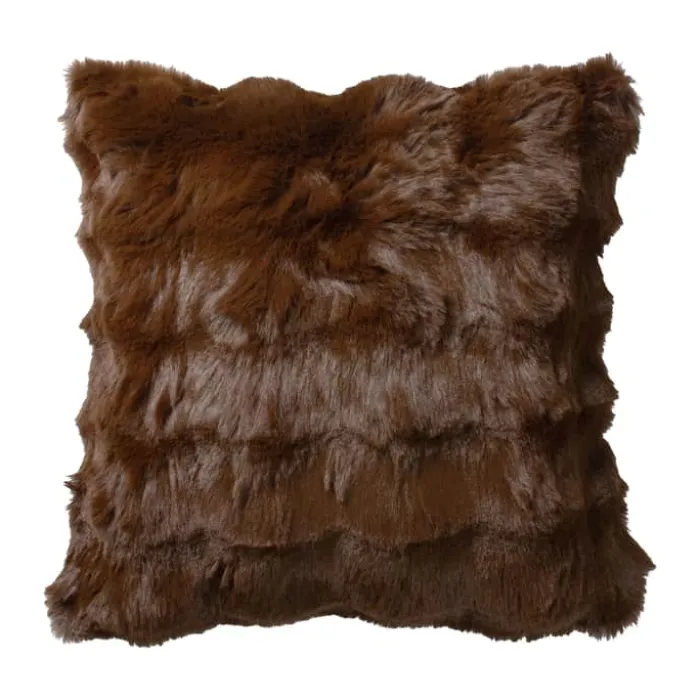 Svanefors Lana Pudebetræk B 45 x L 45 cm - Polyester - Mørk nougat