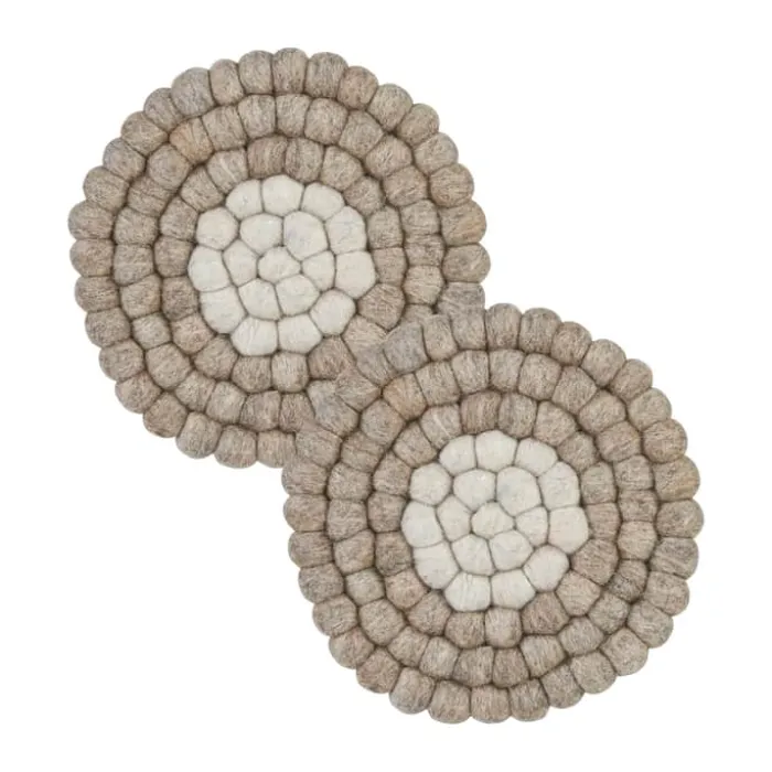 Svanefors Nisha Bordskåner - 2 stk. Ø 20 cm - Uld - Multifarvet