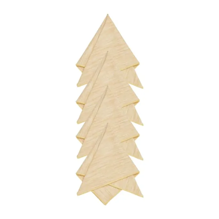 Svanefors Sabina Mundserviet - 4 stk. B 45 x L 45 cm - Bomuld - Beige/gul