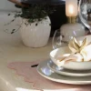 Svanefors Sabina Mundserviet B 45 x L 45 cm - bomuld - Beige/gul