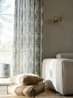 Svanefors Tilly Gardin - 2 stk. H 270 x B 135 cm - Polyester - Mos