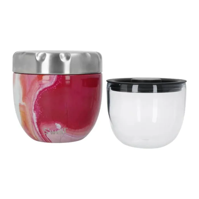S'well 2-i-1 Madbeholder 636 ml - Rustfrit stål - Rose