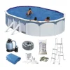 Swim & Fun Fritstående Pool H 120 x B 375 x L 730 cm - Kan rumme ca. 25.000 liter - Hvid