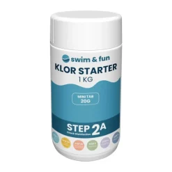 Swim & Fun Vandplejemiddel Klor Starter - 50 stk. 20 gram pr. tablet - Til sæsonstart og chokbehandling