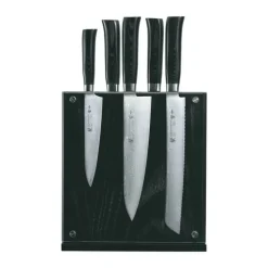 Tamahagane SAN KYOTO Knivblok H 26 x B 10 x L 24 cm - Finer/plexiglas - Sort