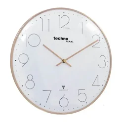 Technoline Radiostyret Vægur H 35 x B 35 x L 2,5 cm - Metal/plastik - Bronze