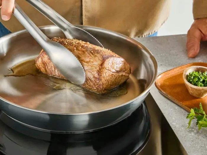 Tefal Emotion Plus Stegepande Ø 24 cm - Rustfrit stål