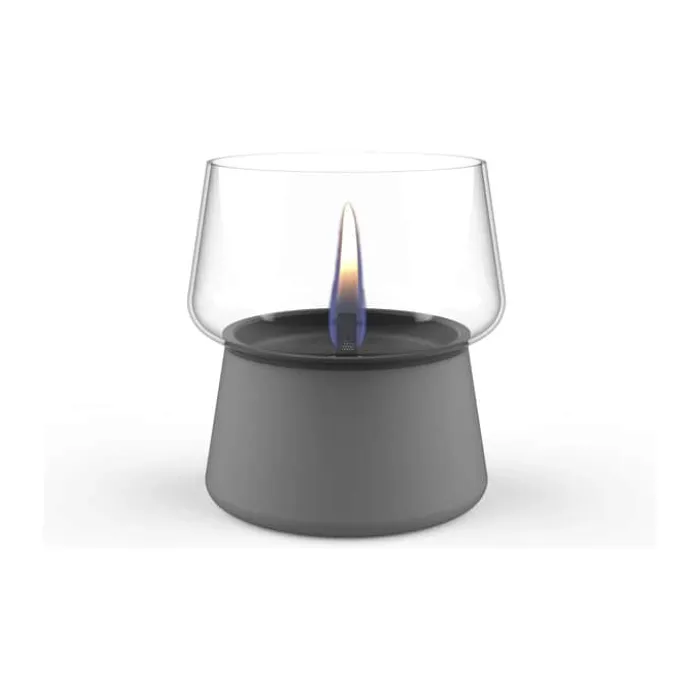 TenderFlame Amaryllis Bordlanterne Ø 14 x H 16 cm - Stål/glas - Mørk Grå